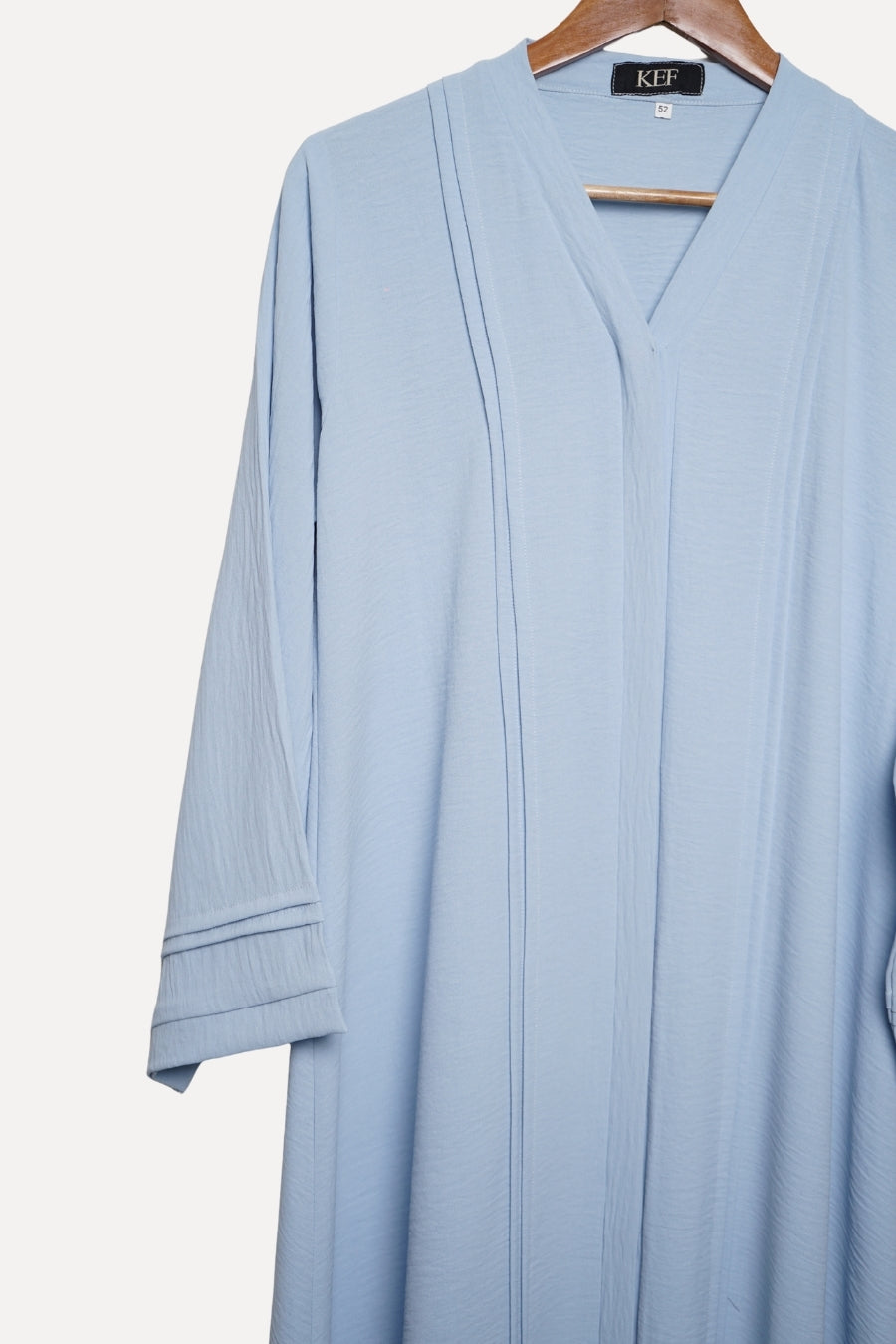 Textured Ice Blue Abaya