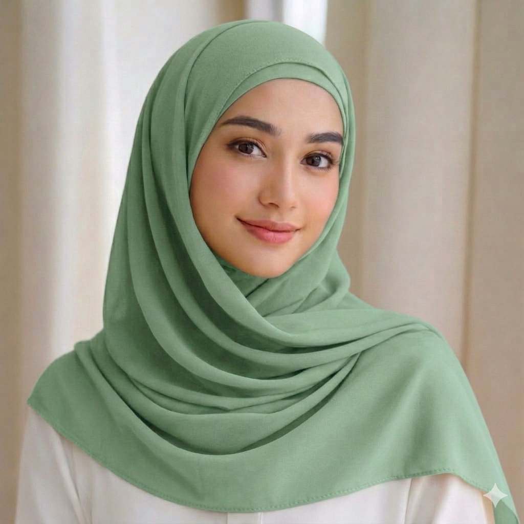 Sage Green Georgette Chiffon Hijab