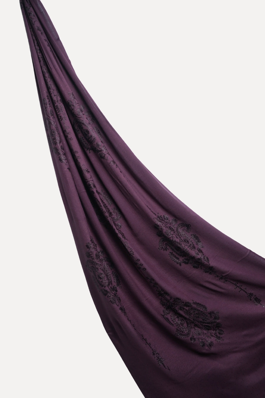 Self Embroidery Lawn Hijab - Sangria