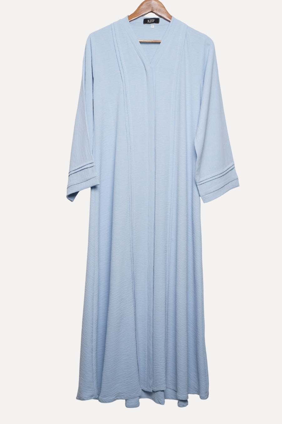 Textured Ice Blue Abaya