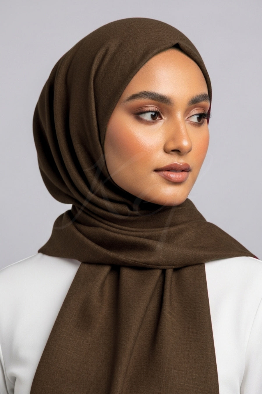 Turkish Lawn XL Hijab - Brunette