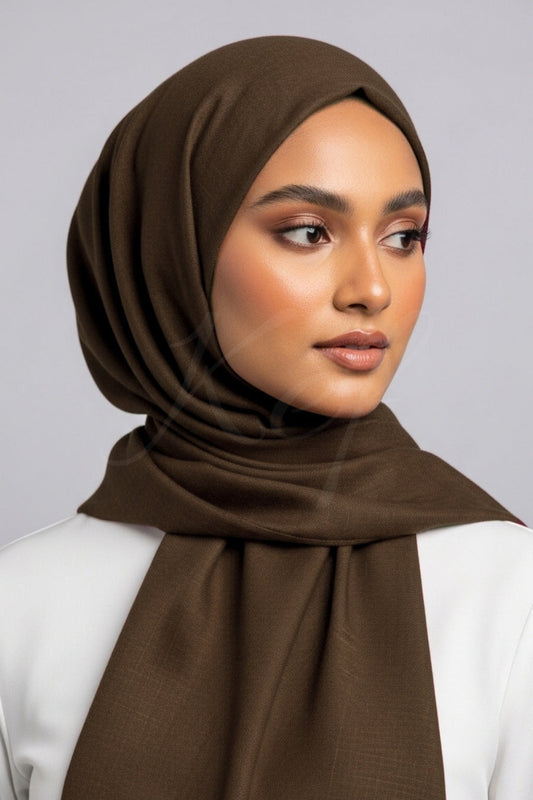 Turkish Lawn XL Hijab - Brunette
