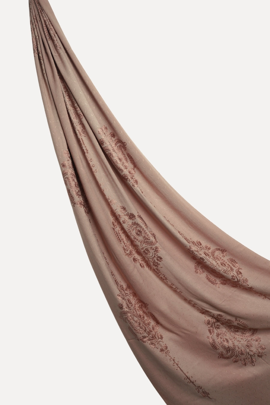 Self Embroidery Lawn Hijab - Caramel
