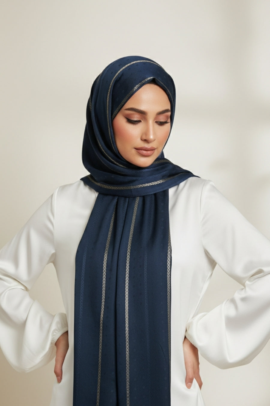 Golden Petal Lawn - Dark Blue