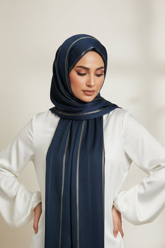 Golden Petal Lawn - Dark Blue
