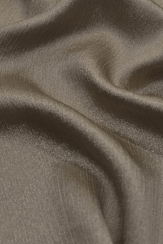 Crinkle Chiffon Hijab - Dark Taupe (Shimmer)