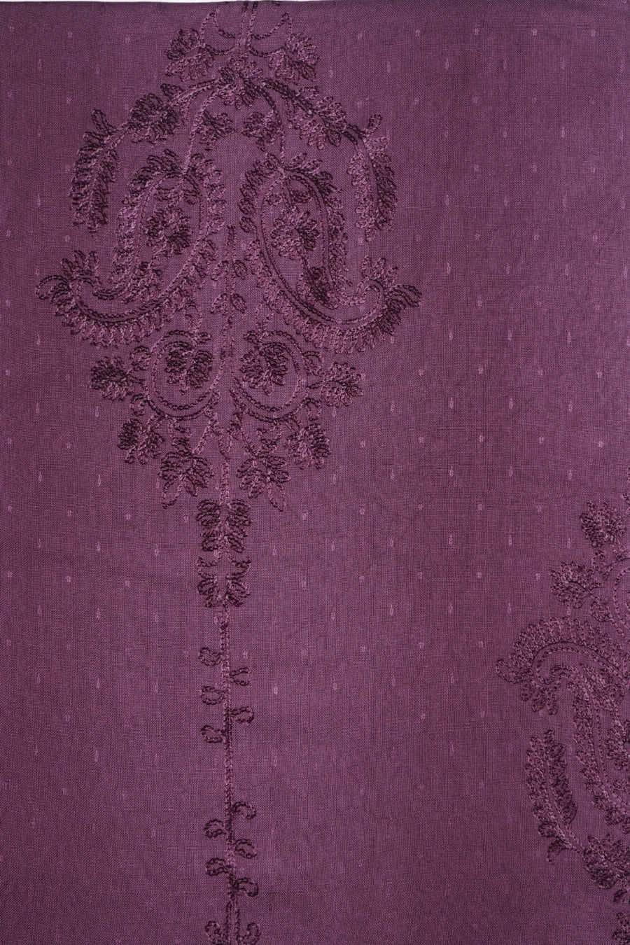 Self Embroidery Lawn Hijab - Grape