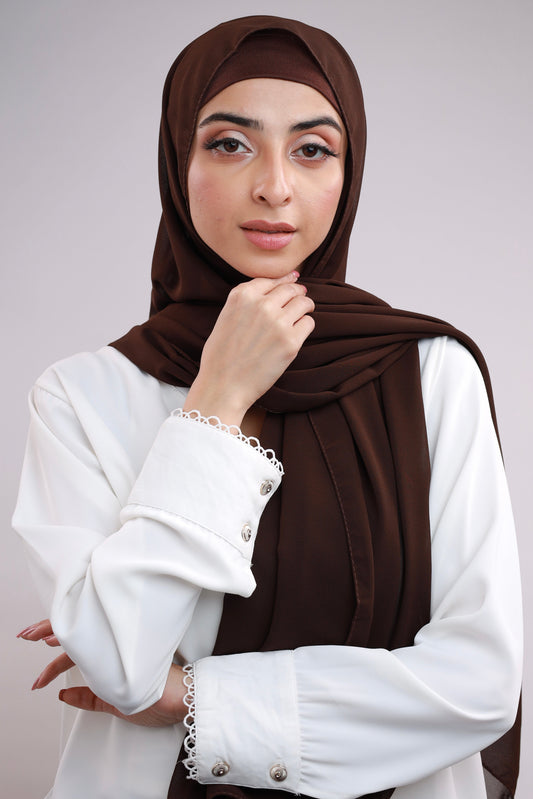 Matching Hijab & Cap Set - Nutella