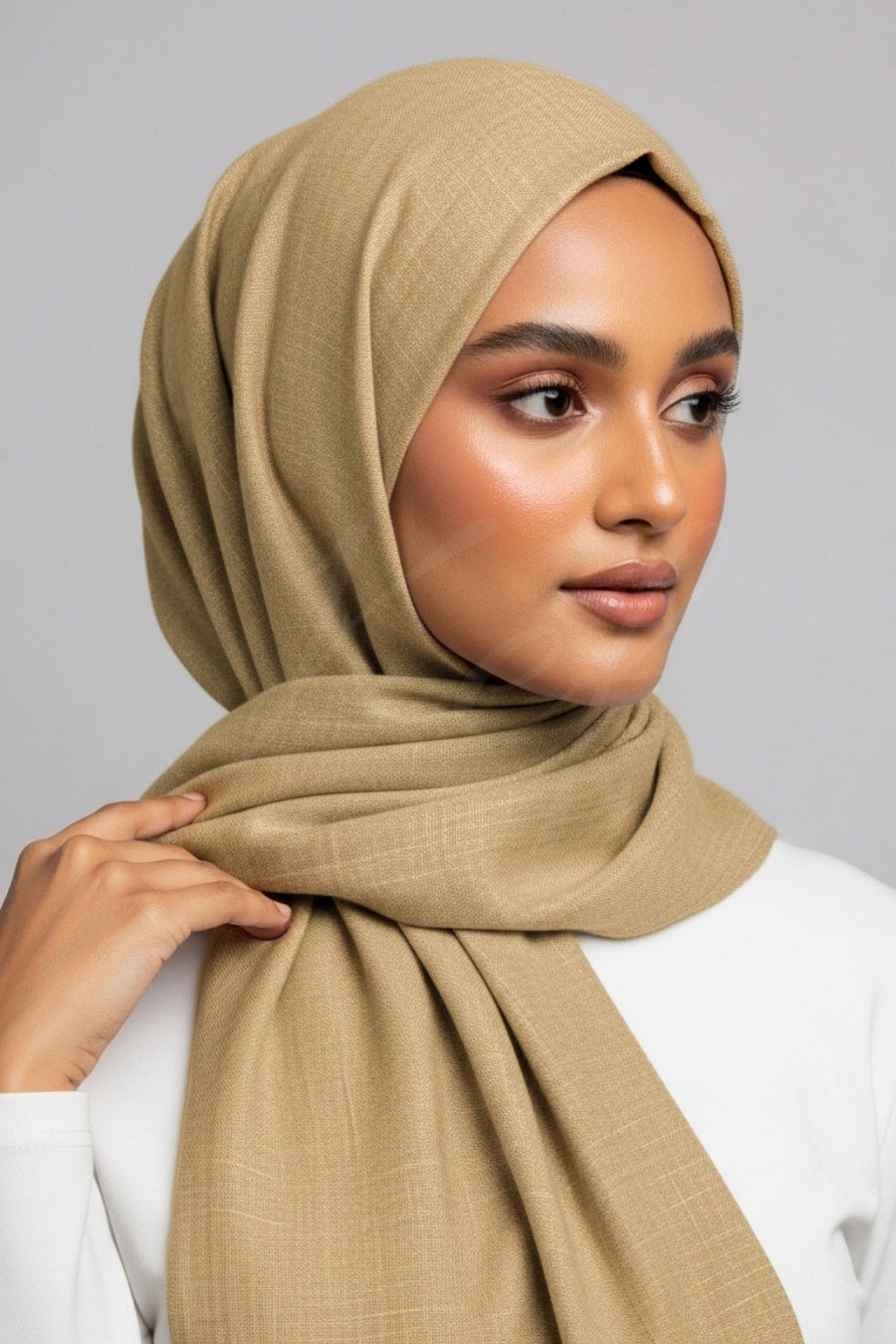 Turkish Lawn XL Hijab - Khaki
