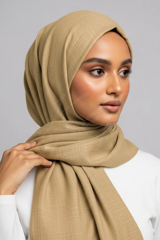 Turkish Lawn XL Hijab - Khaki