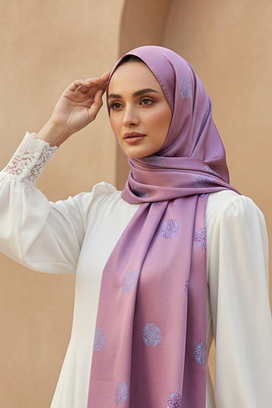 Block Print Silk - Lilac