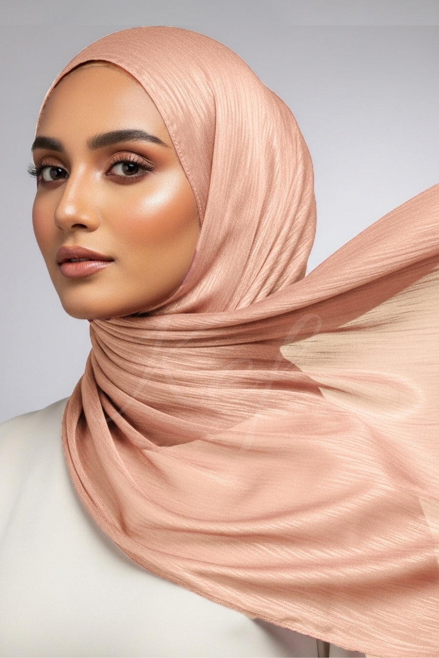 Luxe Chiffon Hijab - Peachy Pink