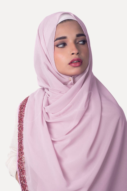 Lace Georgette Hijab - Periwinkle