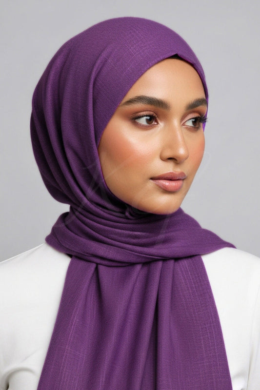 Turkish Lawn XL Hijab - Purple