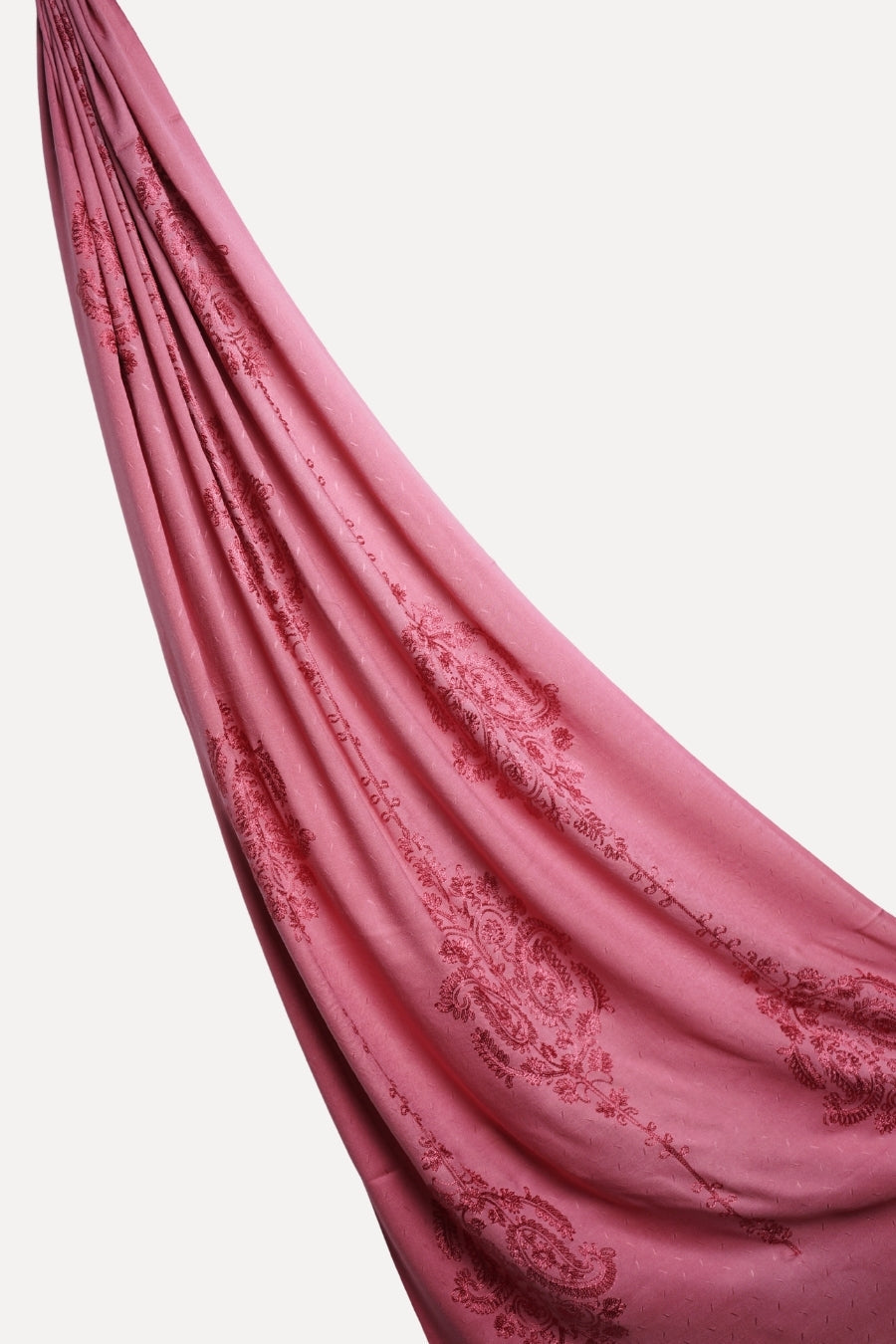 Self Embroidery Lawn Hijab - Rose
