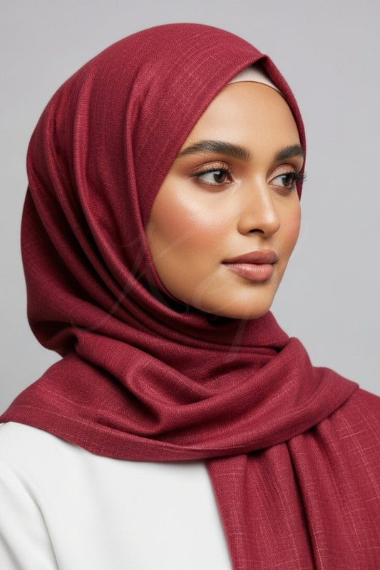Turkish Lawn XL Hijab - Ruby Red