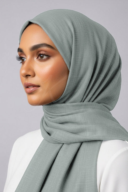 Turkish Lawn XL Hijab - Silver