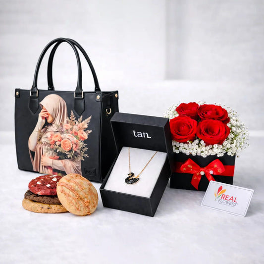 Combination 22 - Floral Box, Cookies & Accessories for Her