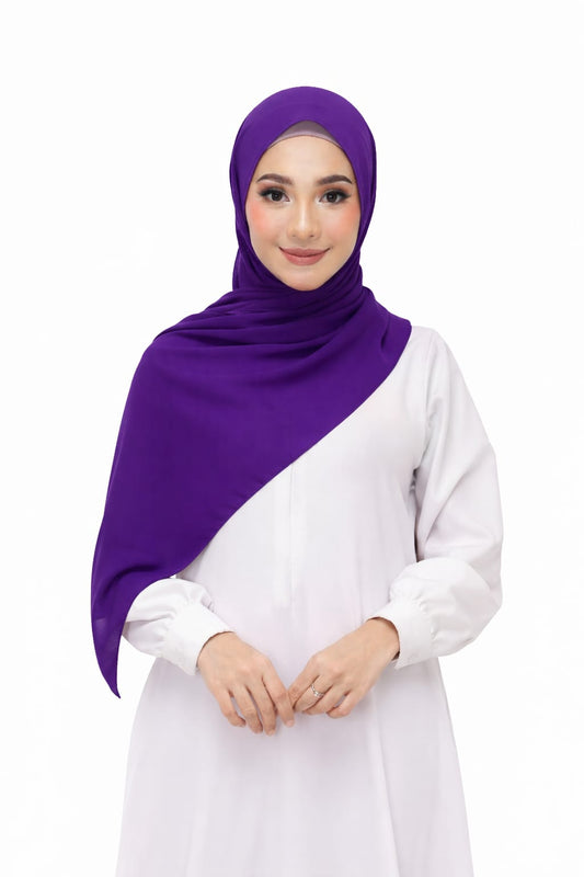 Violet Purple Magnetic Hijab