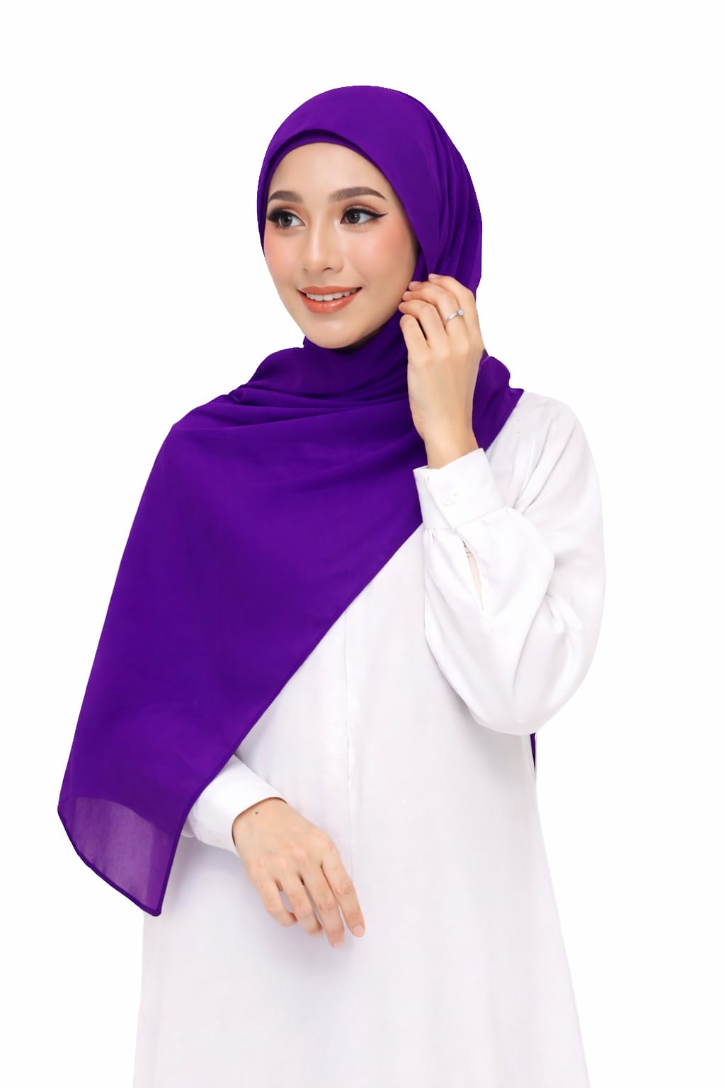 Violet Purple Magnetic Hijab