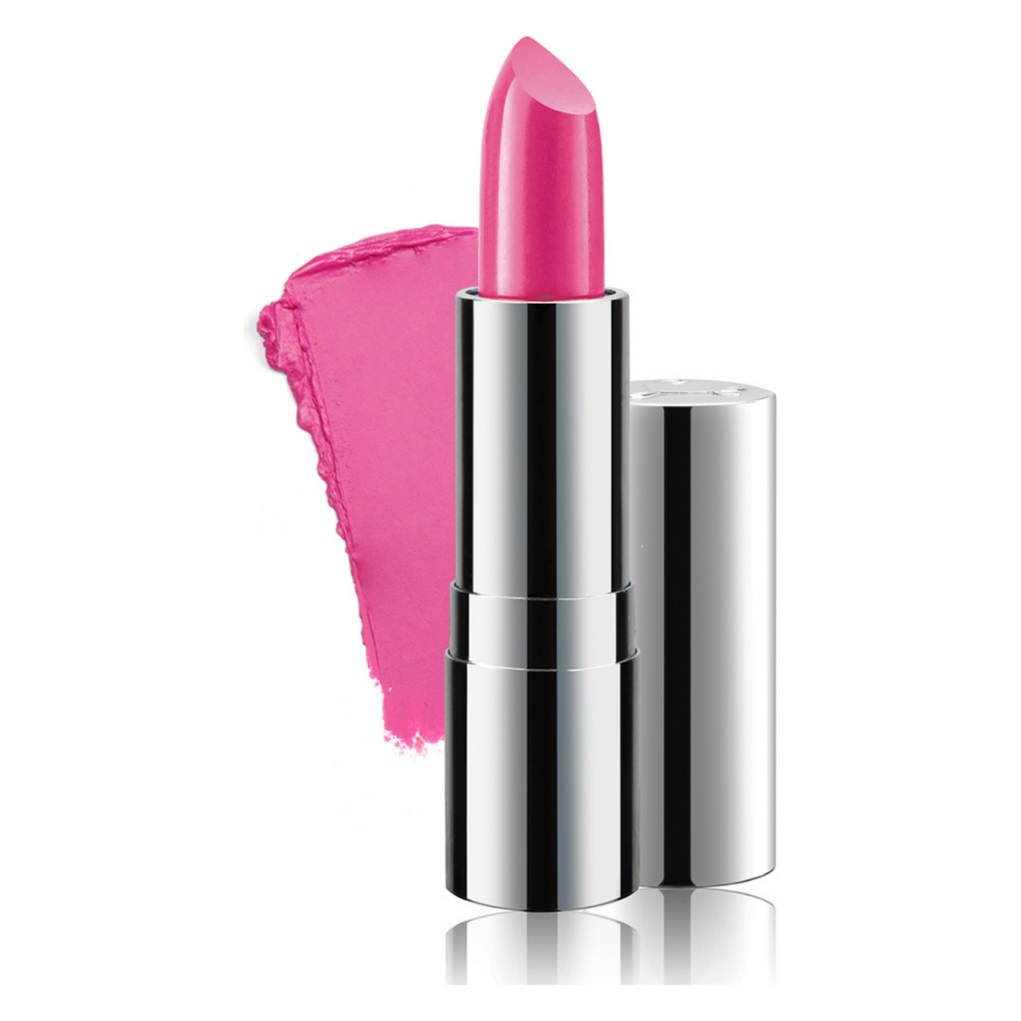 Luscious Cosmetics Hydracolor lipstick in a bright red shade with the cap off, showcasing its creamy, satin-matte texture.