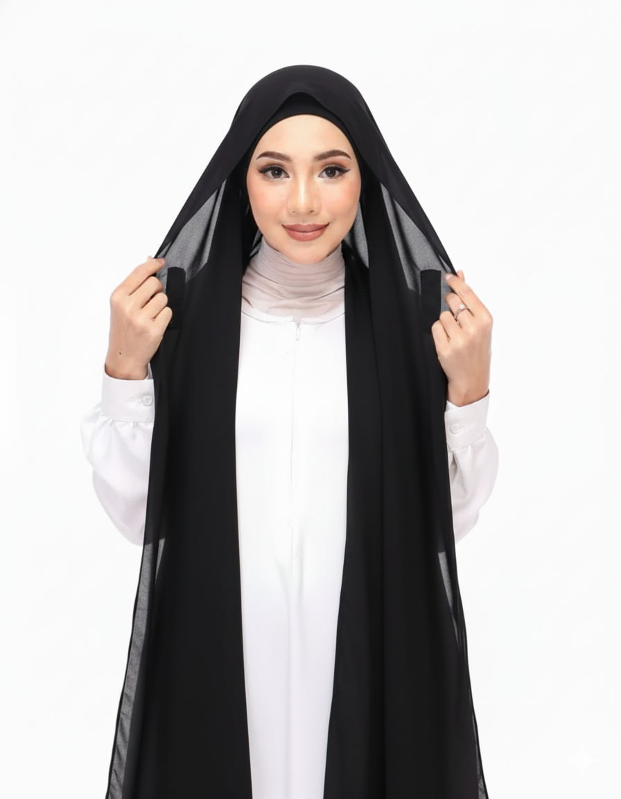 Black Magnetic Hijab
