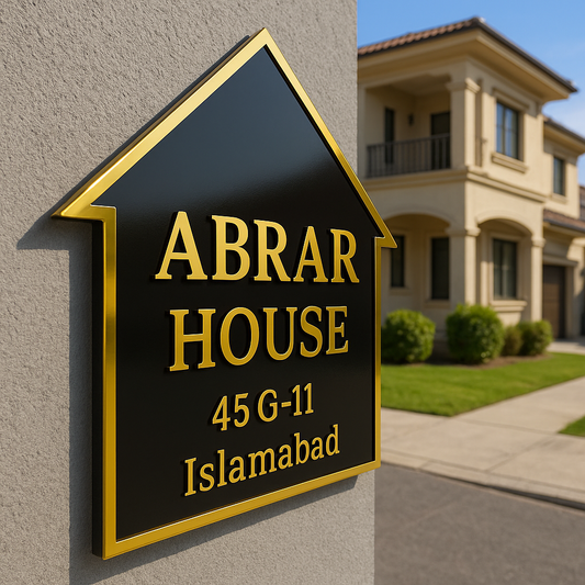 Premium House Number Plate for Main Gate or Boundary Wall