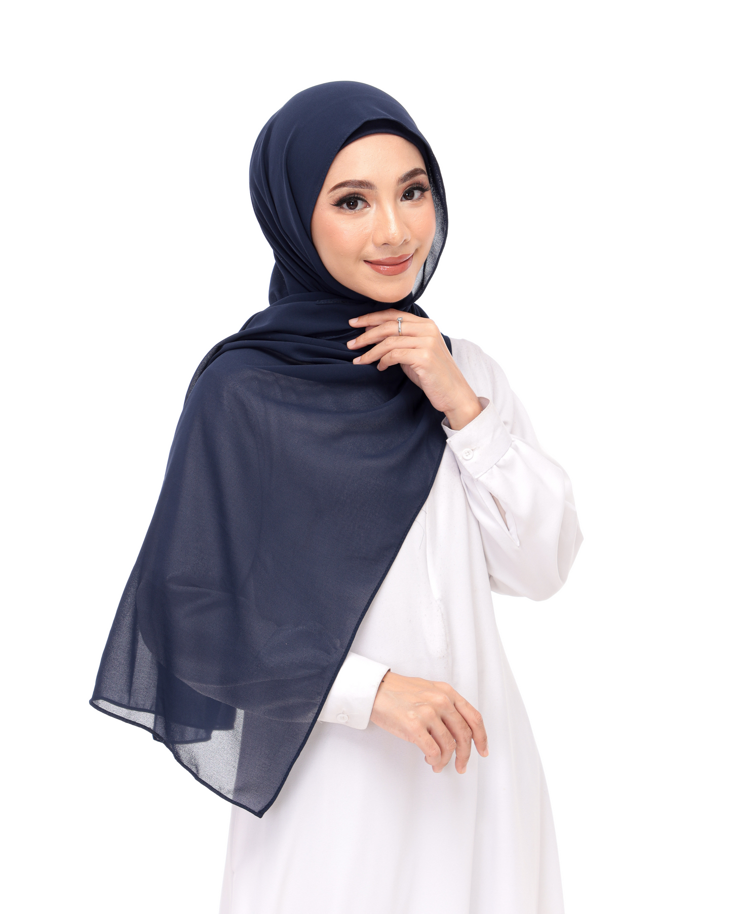 Navy Blue Magnetic Hijab