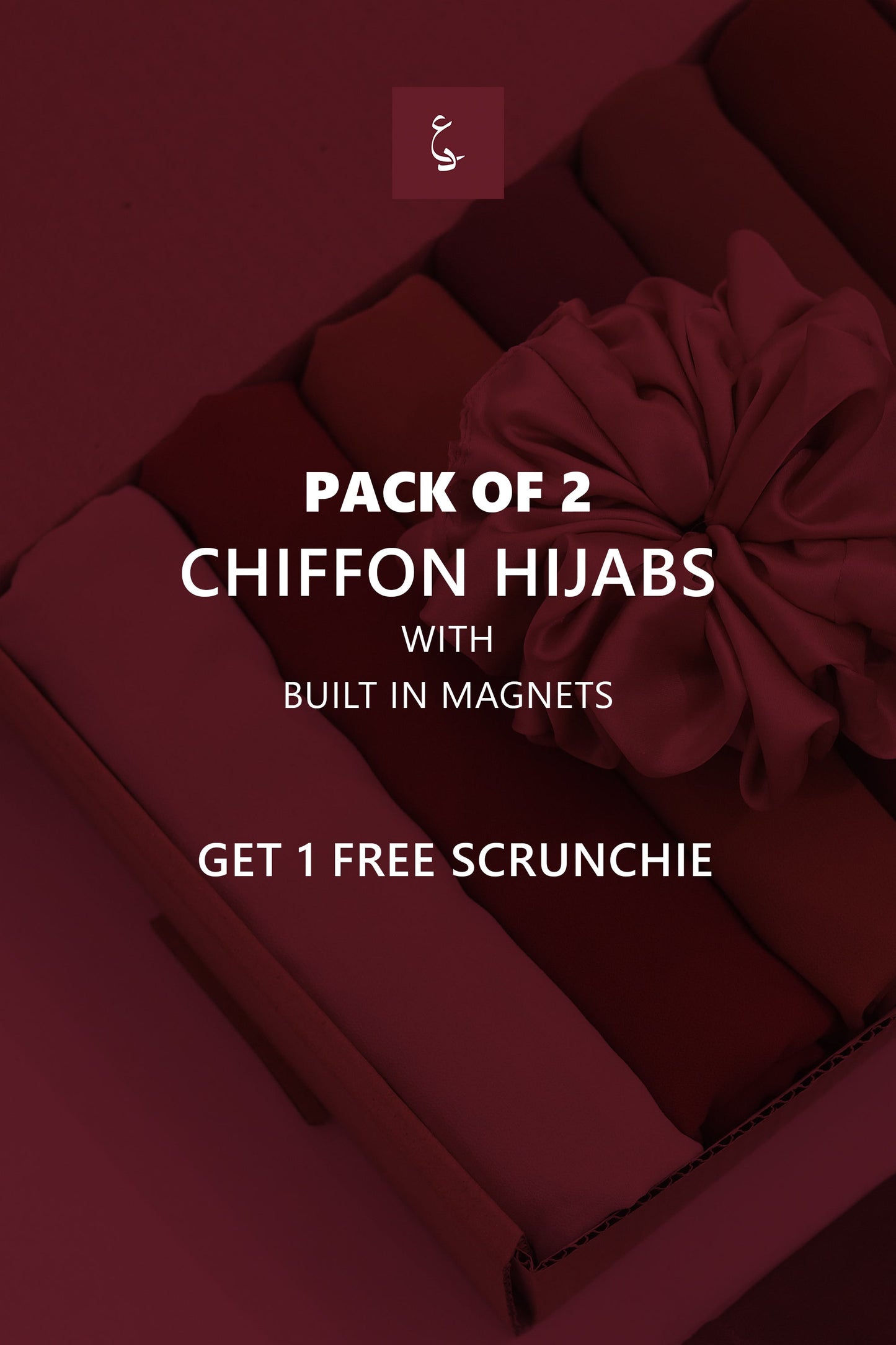 Buy 2 Chiffon Magnetic Hijabs (Get A Scrunchie Free)