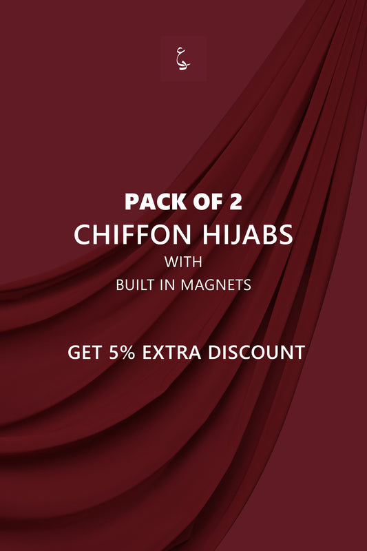 Buy 2 Chiffon Magnetic Hijabs (Get 5% Extra Discount)