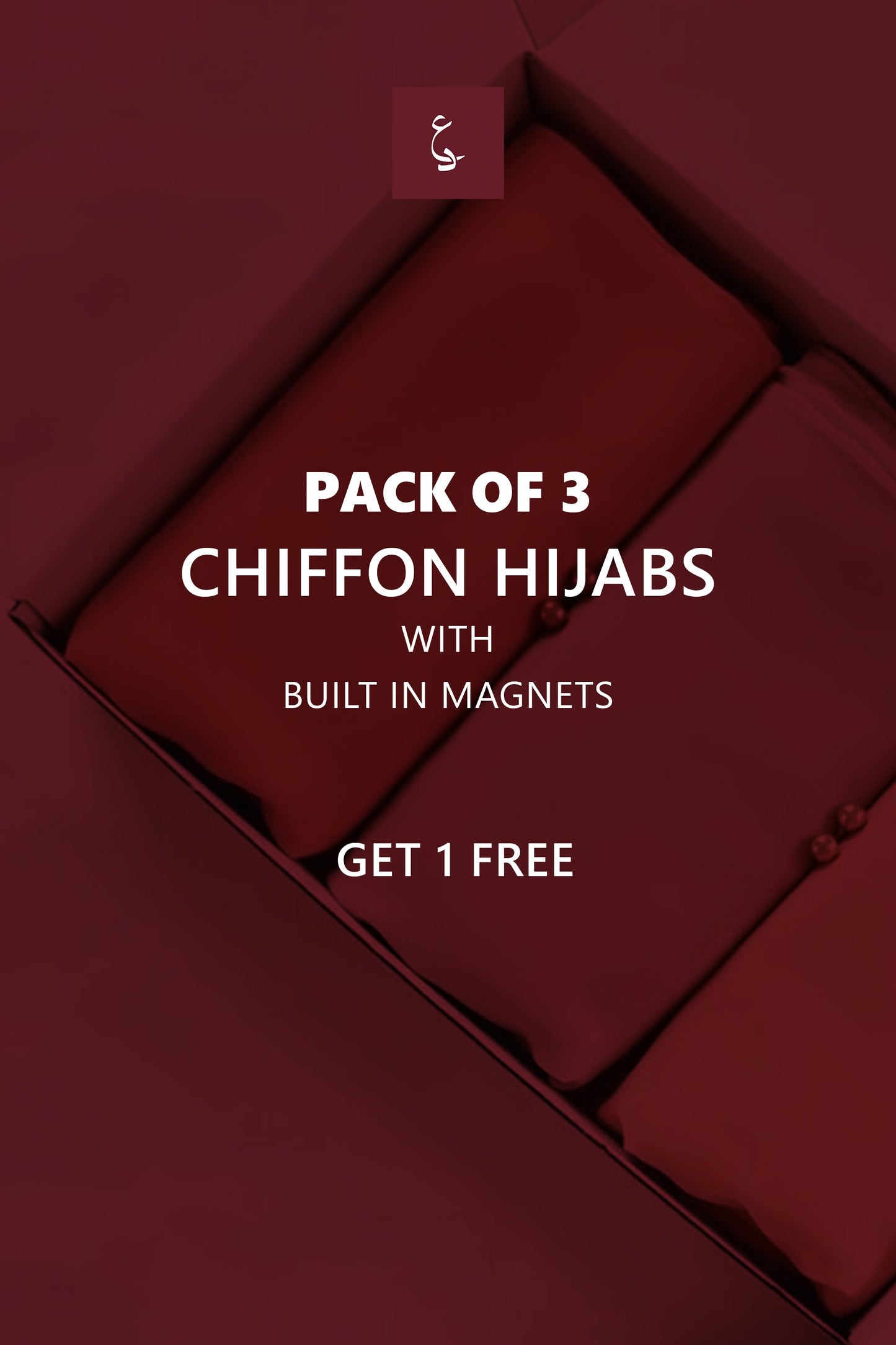 Buy 3 Chiffon Magnetic Hijabs (Get One Free)