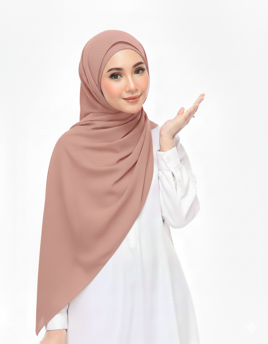 Buy 2 Chiffon Magnetic Hijabs (Get A Scrunchie Free)