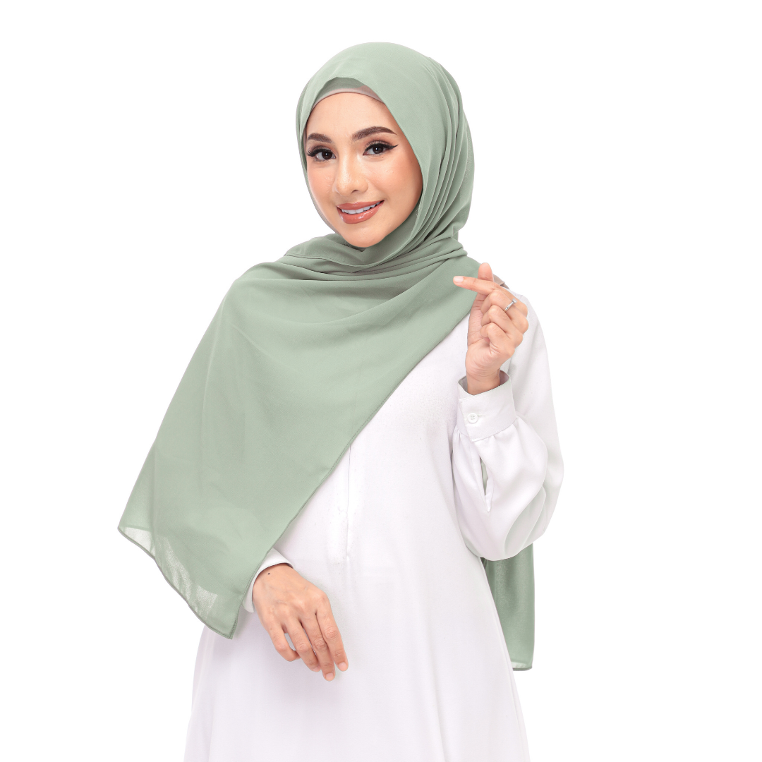 Buy 2 Chiffon Magnetic Hijabs (Get A Scrunchie Free)
