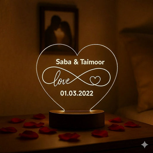 Heart Shape Led lamp for Annversary Gift